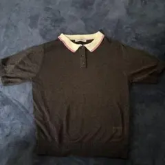 WEGOブラウニーラインニットポロシャツシアーシースルーウィゴー