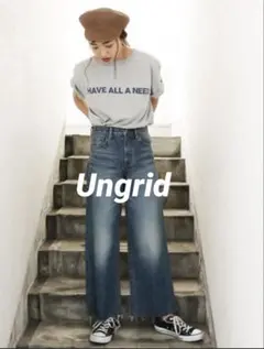 Ungrid アングリッド カットオフワイドデニム　24