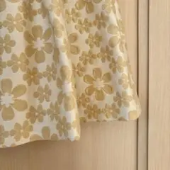 M'S GRACY 花柄総柄スカート 白×ベージュ