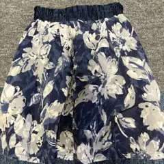 COMME CA ISM フラワープリントスカート 110A