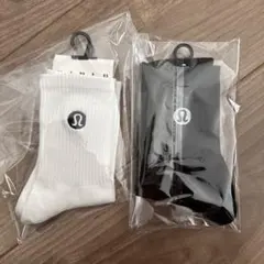 Lululemon ソックス ホワイト、ブラック2点セット