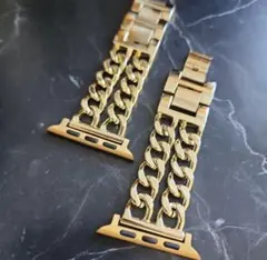 Apple Watch用 ゴールドチェーンバンド42/44/45/49mm