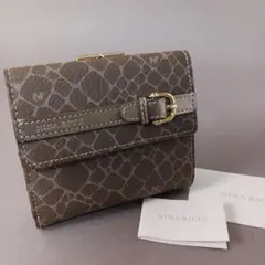 267/未使用 NINA RICCI ニナリッチ 二つ折り財布 ブラウン系のサムネイル