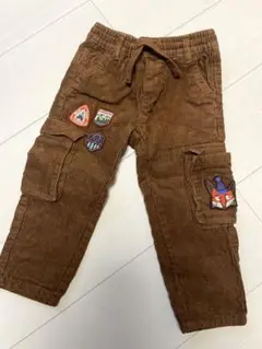 hmワッペンコーデュロイパンツ　メゾンキツネ　タイニーコットンズ
