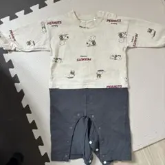 PEANUTS スヌーピー ロンパース 80cm