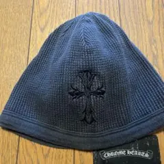 クロムハーツ ニットキャップ ビーニー ブラック CHクロス 刺繍 希少 初期のサムネイル