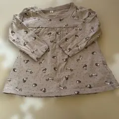 動物柄 長袖Tシャツ 80