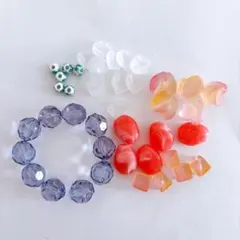 ビーズセット アクリルビーズ　カラフルビーズ