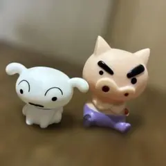 クレヨンしんちゃん ぶりぶりざえもん シロ ソフビ フィギュア 2個セット