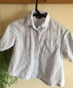 コムサイズム Sサイズ（100〜110）リネン混 半袖シャツ