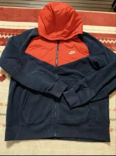 ネイビーNIKE ナイキ 好デザイン マイクロフリース フーディ メンズ XL