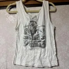 ホワイト タンクトップ Lサイズ y2k グランジ