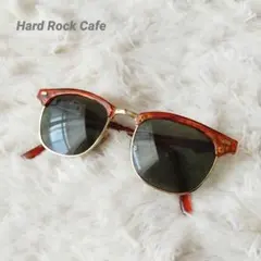 【希少レア】Hard Rock Cafe ブロウ サングラス ウェリントン 茶色