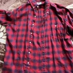 Lee レッド・ブラックチェック 長袖シャツ