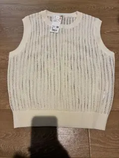 ユニクロ　メッシュクルーネックショートセーター