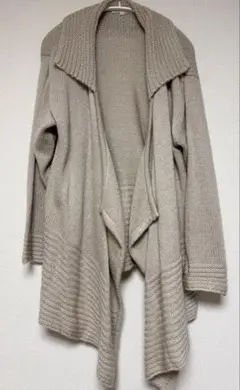 grove ベージュ ニットカーディガン M