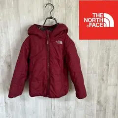 【海外限定】ノースフェイス　リバーシブル　キッズ100cm相当　チェック　赤