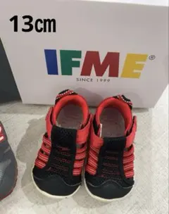 IFME イフミー　赤黒 ベビーサンダル ウォーターシューズ　水陸両用　13㎝