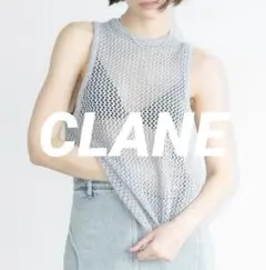 【美品】CLANE ROUND MESH KNIT TOPS グレー　1サイズのサムネイル