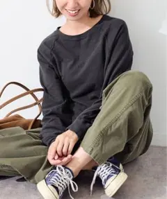 【美品】FRAMeWORK スラブベアテンプルオーバー　ブラック