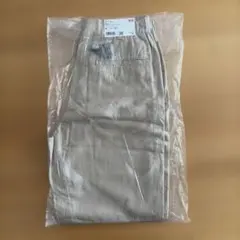 新品タグ付き　ユニクロ　WOMEN リネンコットンテーパードパンツ　ベージュ　M