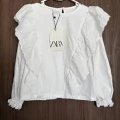 ZARA フリル付きブラウス
