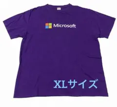 Microsoft ロゴ Tシャツ XL パープル 企業Tシャツ