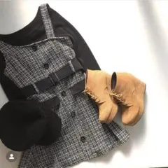 チェックワンピース