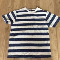 Confirm ボーダー ポケットTシャツ ネイビー ホワイト Mのサムネイル