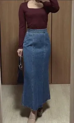 美品　アーバンリサーチ　デニムスカート　ロングスカート　フレアスカート　品　綺麗