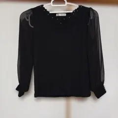 MAJESTIC LEGON 花柄刺繍 長袖カットソー