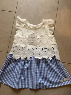 花柄チェックノースリーブ