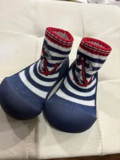 attipas 11.5cm ストライプファーストシューズ