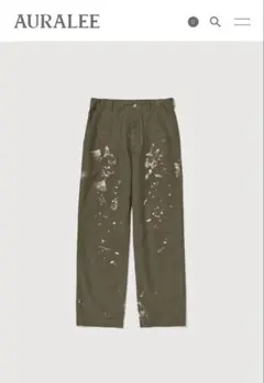 AURALEE カーゴパンツ 玉蟲色 4 日本製