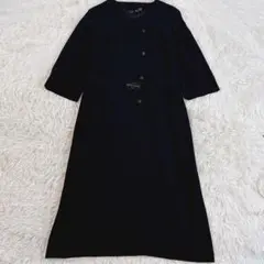ブラックフォーマル 喪服 礼服　ワンピース　ウエストベルト付き　11号