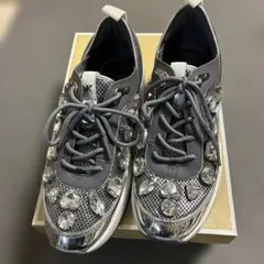 MICHAEL KORS スニーカー シルバー ビジュー 厚底　24.5㎝のサムネイル