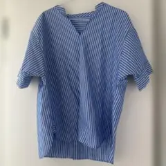 UNITED ARROWS GREEN LABEL 半袖シャツ　ストライプ