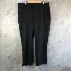 E526古着　スラックス　ストライプ　黒　グレー　90s Y2K