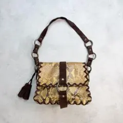 DOLCE&GABBANA ファー パイソン ハンドバッグ トートバッグ - メルカリ