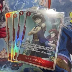 ワンピースカード モンキー・D・ルフィ sr 4枚