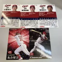 プロ野球チップス2023 広島カープ　板倉将吾西川龍馬床田寛樹菊池涼介小園海斗