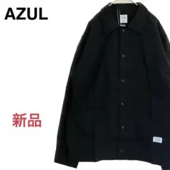 ストレッチポプリンコーチジャケット メンズ アウター AZUL アズール 黒のサムネイル