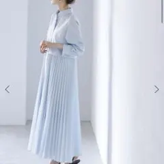 NOBLE ノーブル プリーツシャツワンピース
