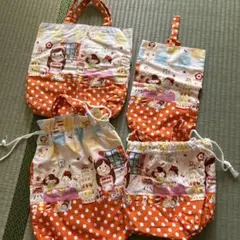 入学入園　手提げ袋セット　ハンドメイド　女の子