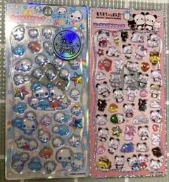 あわわちゃん　もちもちパンダ　ジュエルプチドロップシール　2枚セット