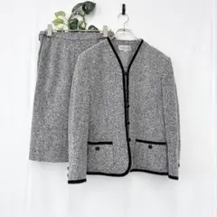 美品✨ セリザワ セットアップ スーツ ツイード ヘリンボーン 大きめ 高級 毛