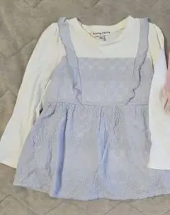 anyfam エニィファム フリルロングTシャツ チェリーモチーフ長袖カットソー