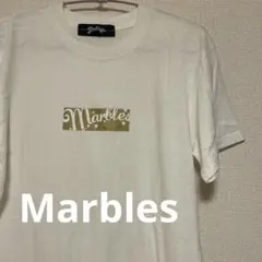 Marbles&co ボックスロゴ プリントTシャツ Y2K ホワイト ゴールドのサムネイル