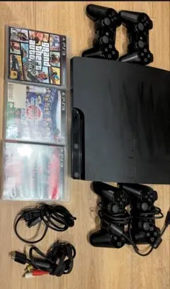 PlayStation 3 本体 コントローラー4個 ソフト3本セット