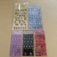 コットンパフィー&うるちゅるプチシール＆タイルシール 5点セット